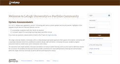 Desktop Screenshot of mahara.cc.lehigh.edu