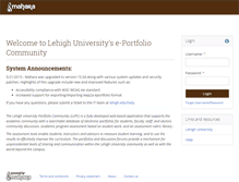 Tablet Screenshot of mahara.cc.lehigh.edu