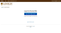 Desktop Screenshot of coursesite.lehigh.edu